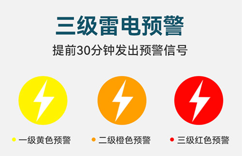 景區雷電預警系統-紅橙黃三級預警